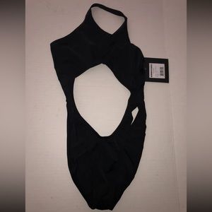 C1 Norma Kamali Women's Standard One Shoulder Black one piece Swim Suit Bikini